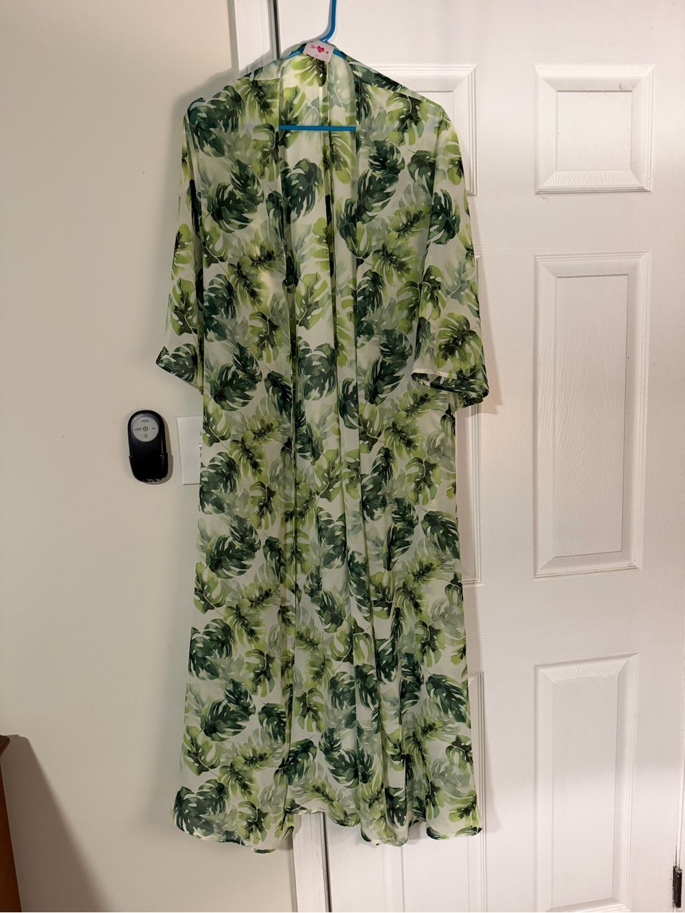 BuddyLove Alix Maui Palms Tropical Maxi Duster Kimono Cover Up
